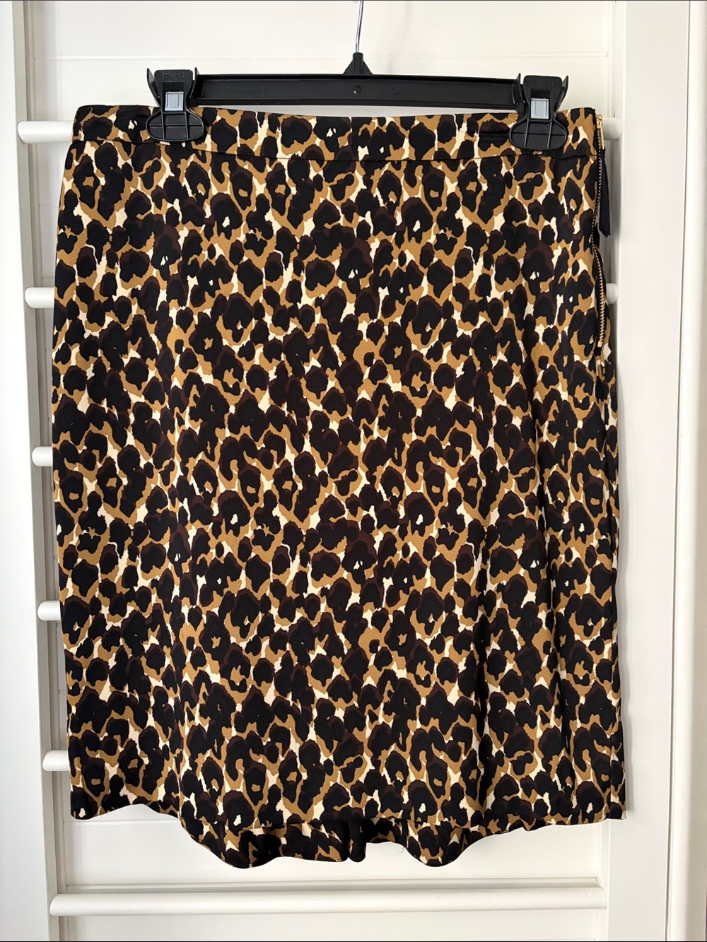 Ann Taylor Leopard-Print Mini Skirt in Brown and Black